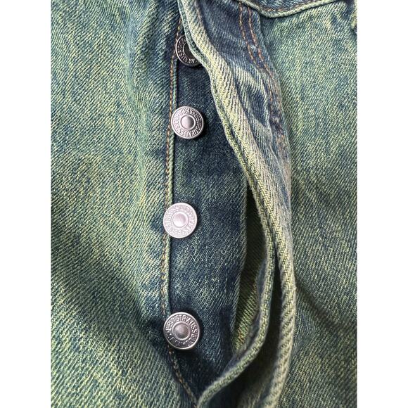 Levi's Neon Acid Wash Mini Jean Skirt Sz S - Picture 6 of 9